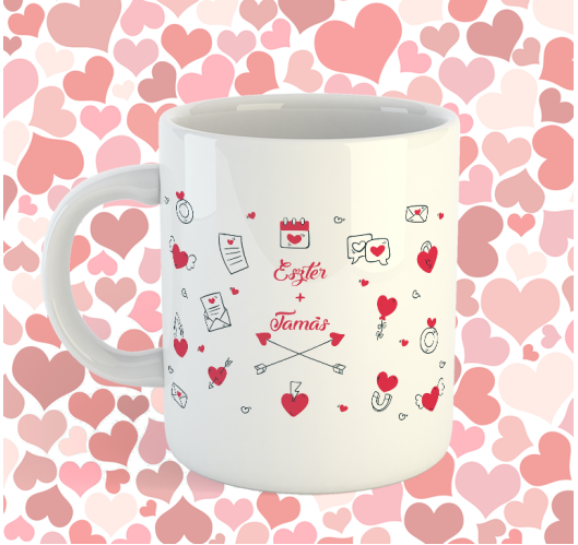 Egyedi neves skodelica Valenti...