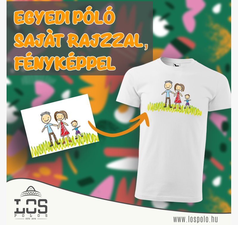 Egyedi majica, rajzzal ali
