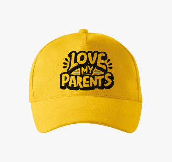 Love my Parents črna bejzbolska kapa