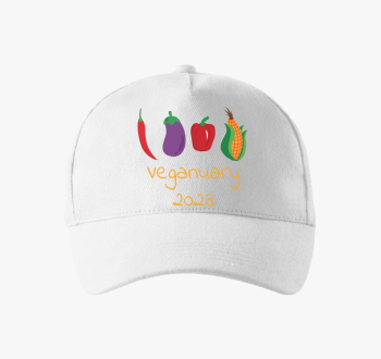 Veganuary 2023 rumena feliratos bejzbolska kapa