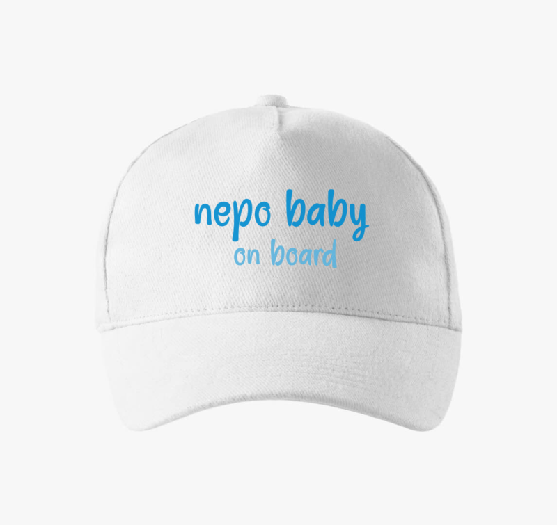 nepo baby on board (modra) feliratos bejzbolska kapa