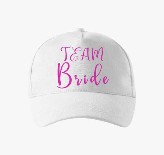 TEAM Bride pink szivecske bejz...