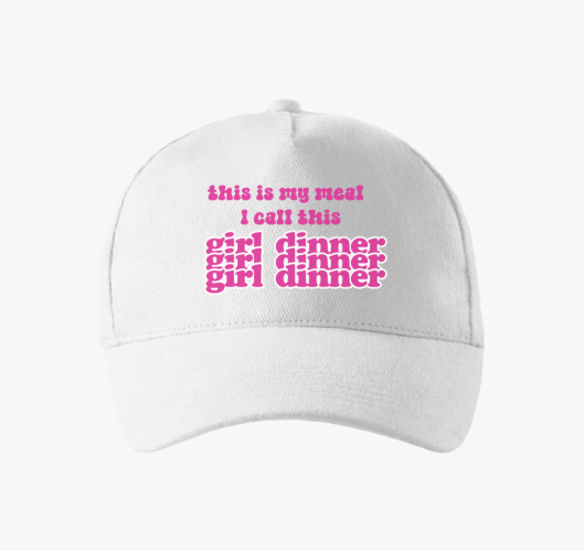 girl dinner pink bejzbolska ka...