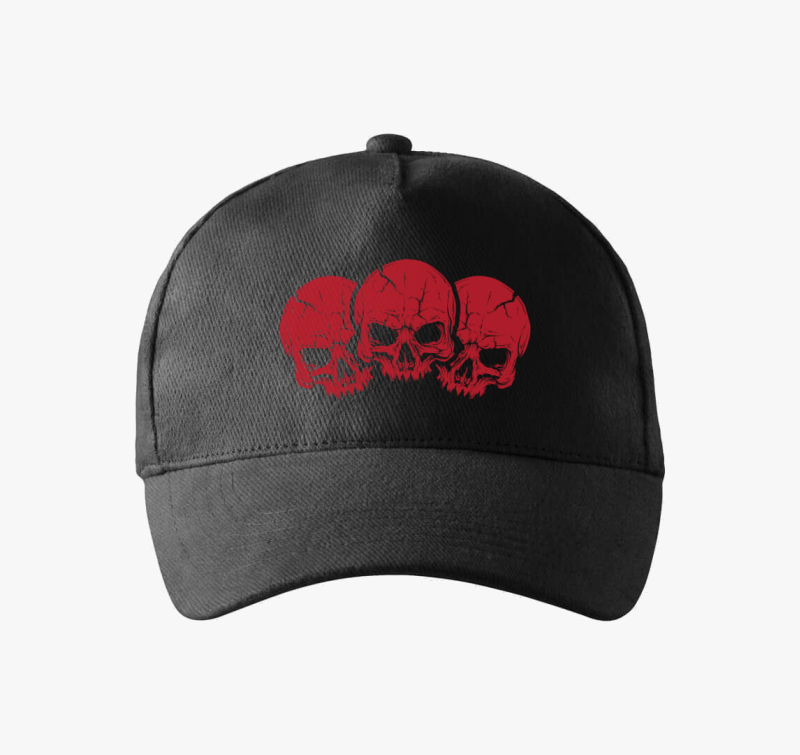 3 red skulls bejzbolska kapa