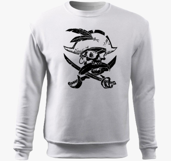 Pirate skull silhouette pulover s kapuco