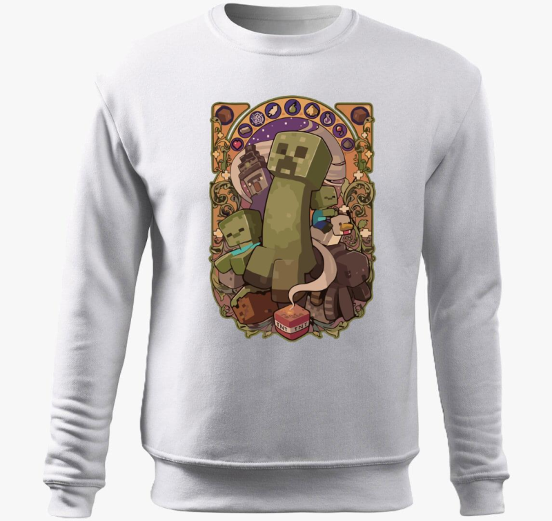 Minecraft zombi tnt pulover s kapuco