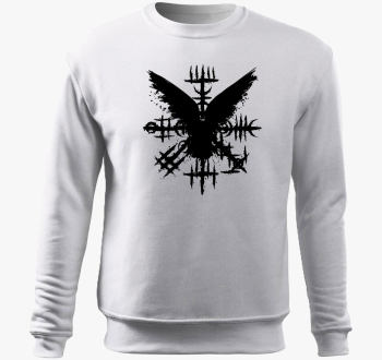 Black Grunge Raven Viking Symbol pulover s kapuco