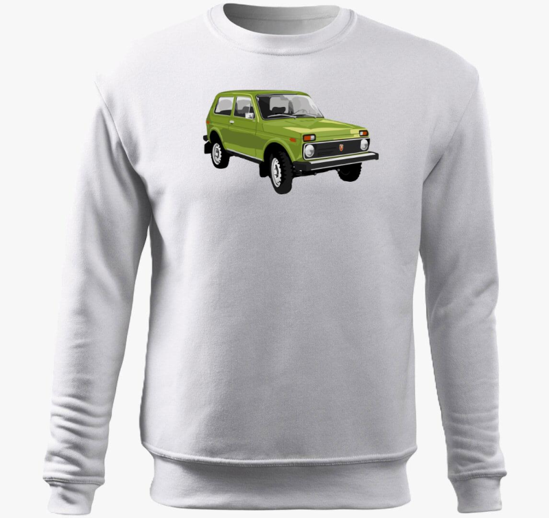 Zelena Lada Niva pulover s kapuco