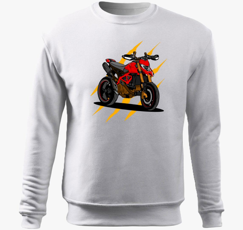 črna motor pulover s kapuco