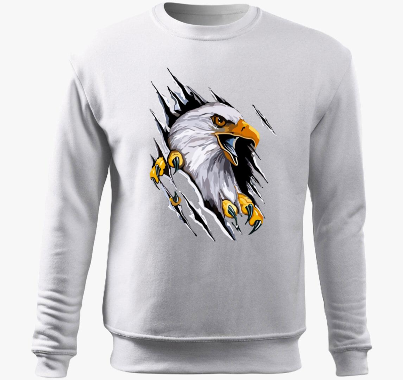 Repedezett sas pulover s kapuco