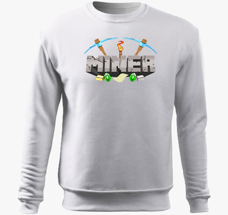 Minecraft miner pulover s kapuco