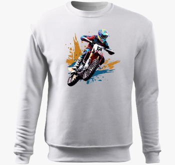 Szines motoros pulover s kapuco