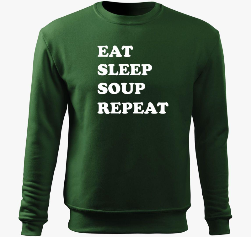 EAT SLEEP SOUP pulover s kapuco