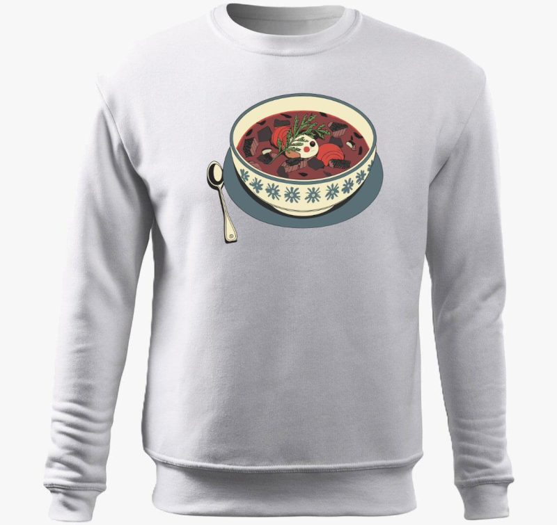 Borscs pulover s kapuco