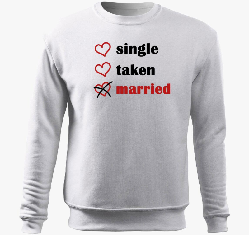 Single Taken Married pulover s kapuco