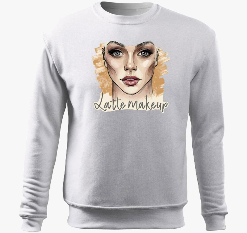 Latte makeup art pulover s kapuco