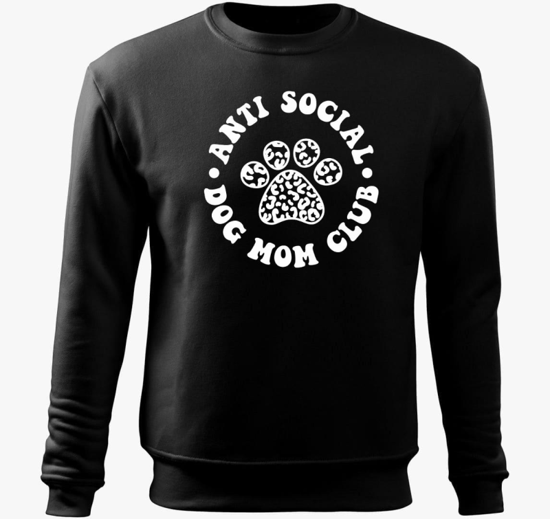 Anti social dog mom club pulover s kapuco