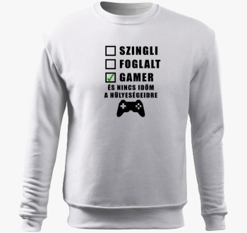 Gamer sem in nincs pulover s kapuco