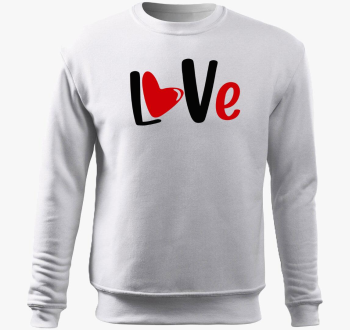Love felirat pulover s kapuco