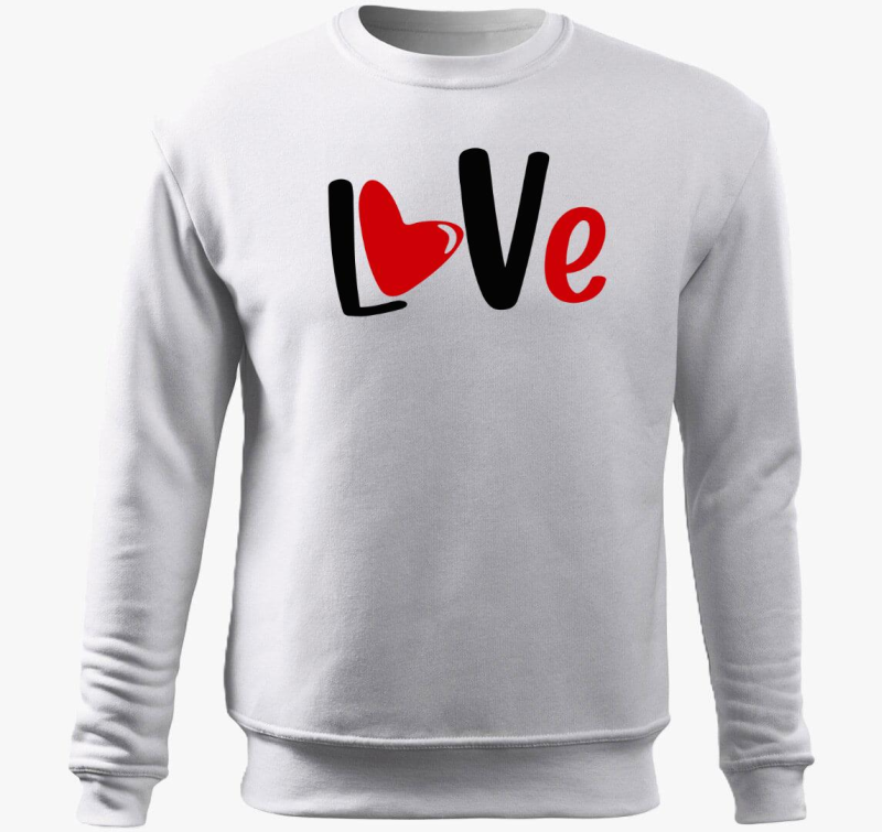 Love felirat pulover s kapuco