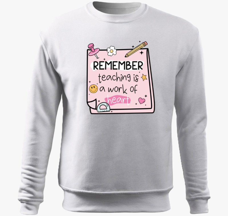 Teacher reminder heart pulover s kapuco