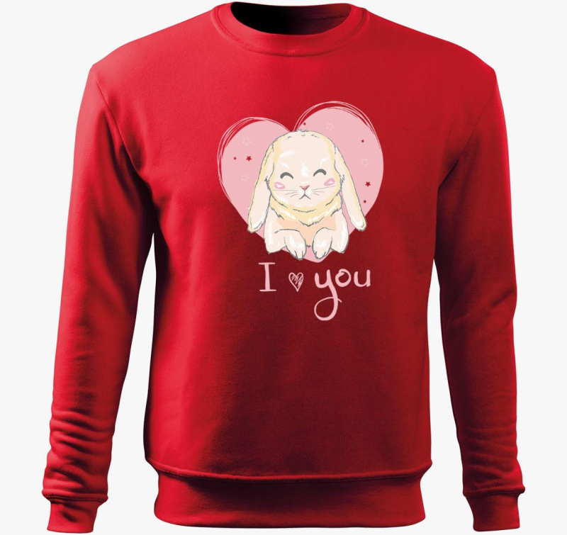 I love you nyuszis pulover s kapuco