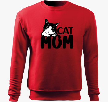 Mama črna pulover s kapuco