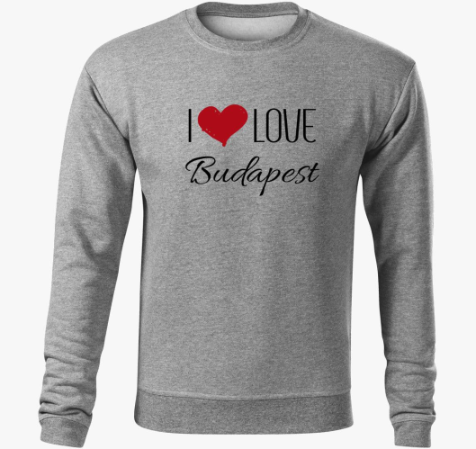 I love Budapest pulover s kapu...