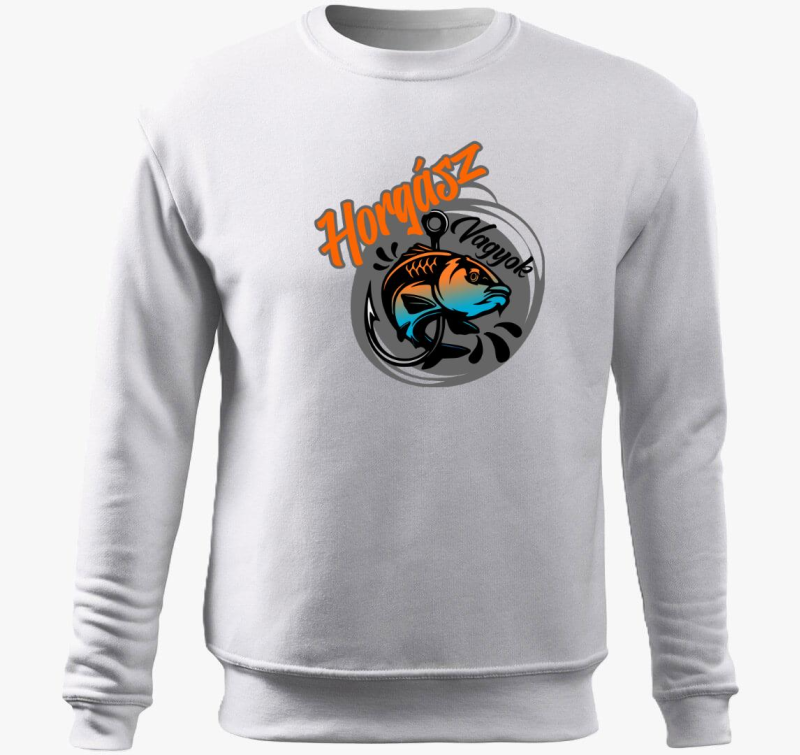 Ribič sem feliratos pulover s kapuco