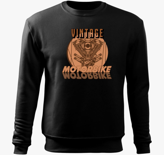 Vintage Motorbike pulover s ka...