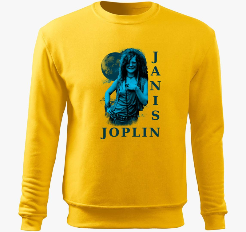 Janis Joplin modra pulover s kapuco