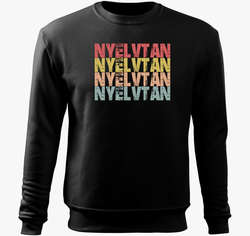 Nyelvtan feliratos pulover s kapuco