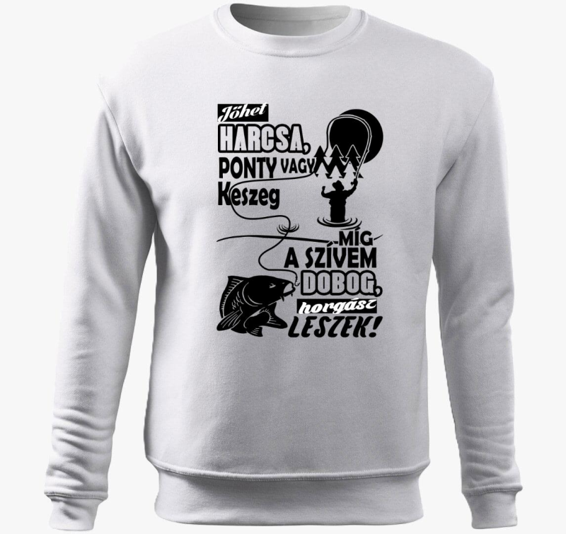 harcsa ribič pulover s kapuco