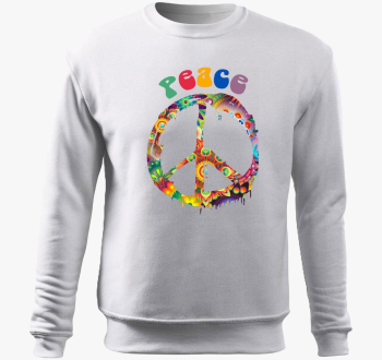Peace jeles pulover s kapuco