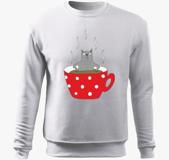 siva macska - pulover s kapuco