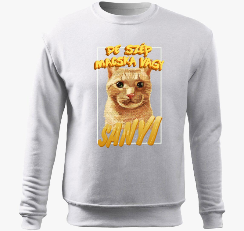 De macska ali Sanyi pulover s kapuco