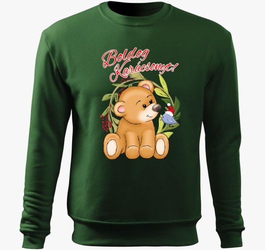 Boldog Maci pulover s kapuco