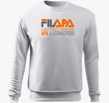 Oče fila feliratos pulover s kapuco