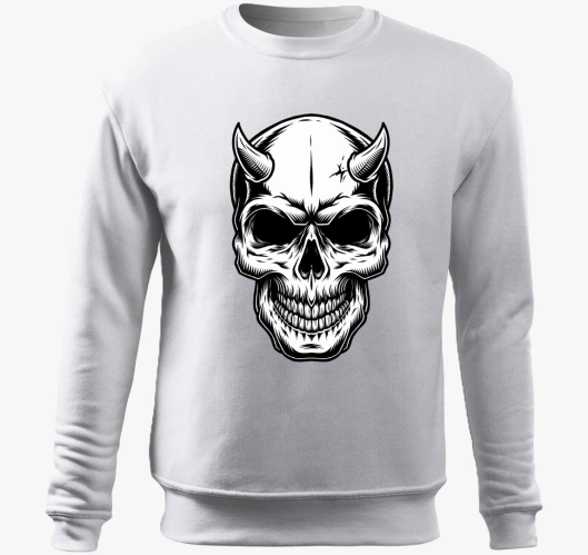 Skull koponya pulover s kapuco