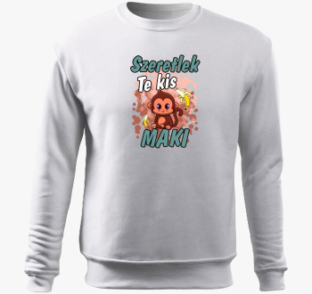 Ljubim te te kis Maki fant pulover s kapuco