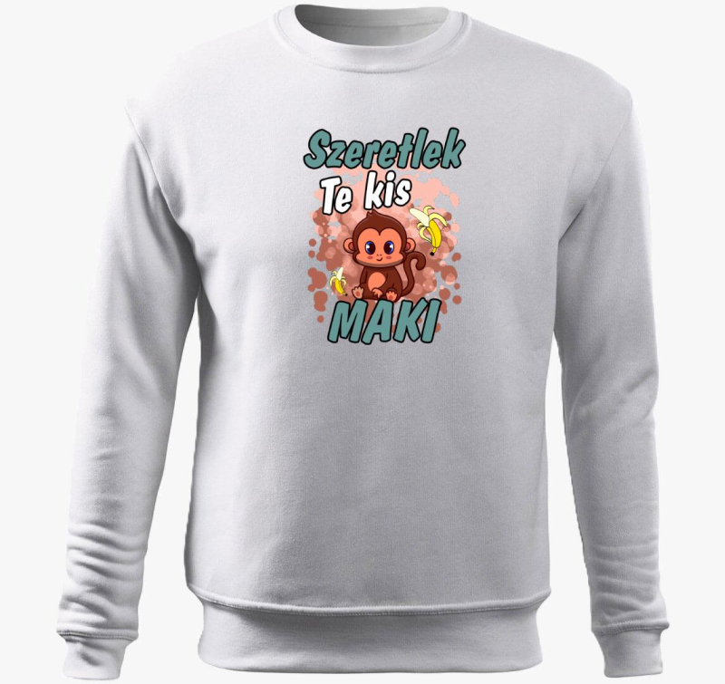 Ljubim te te kis Maki fant pulover s kapuco