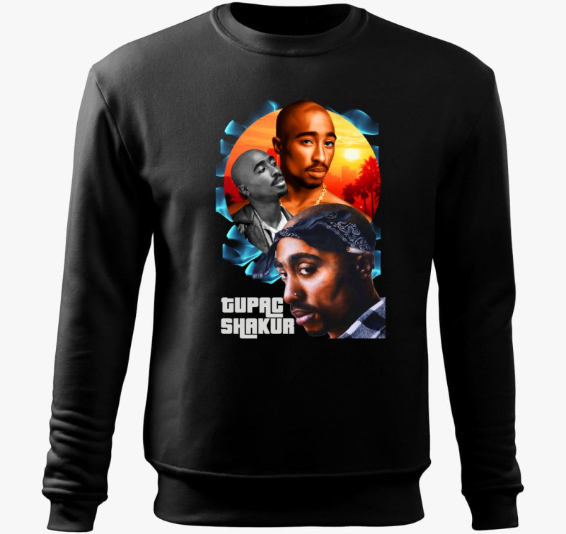 Tupac naplemente pulover s kapuco