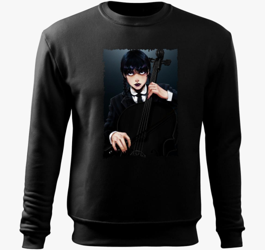 Wednesday pulover s kapuco