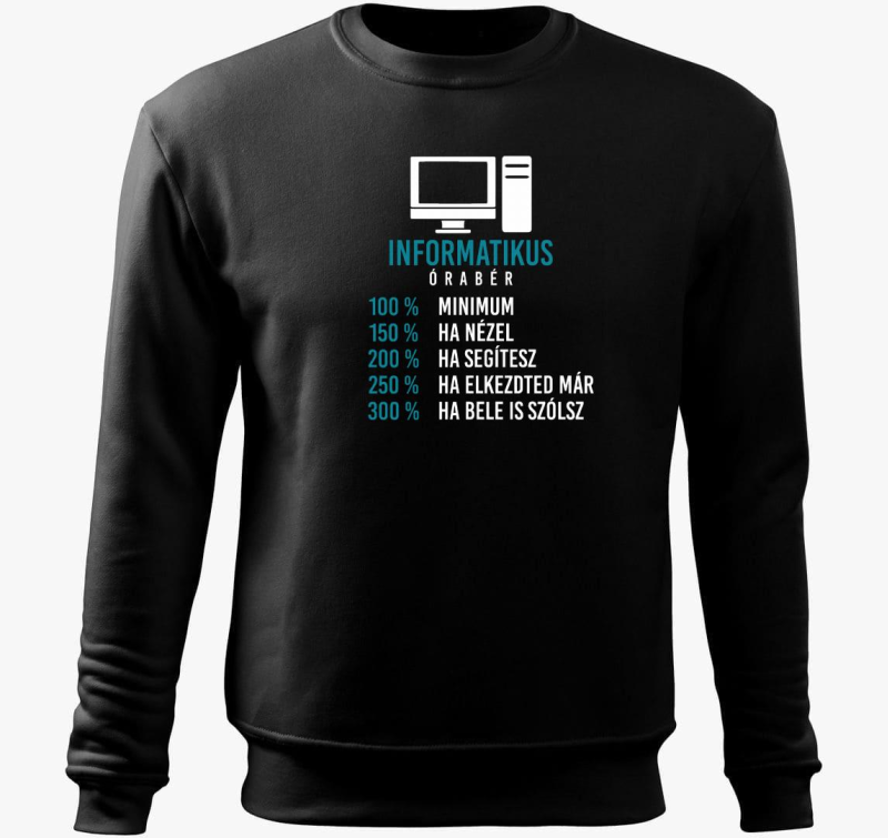 Informatikus pulover s kapuco