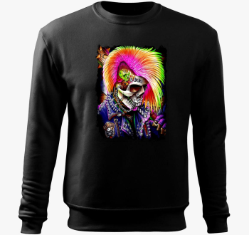 punk koponya pulover s kapuco