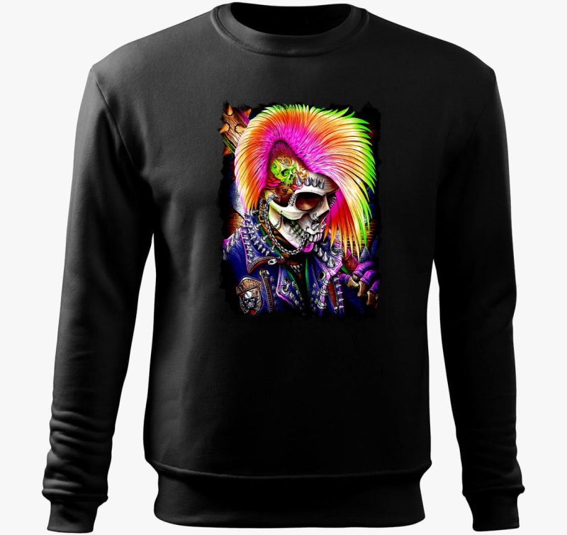 punk koponya pulover s kapuco