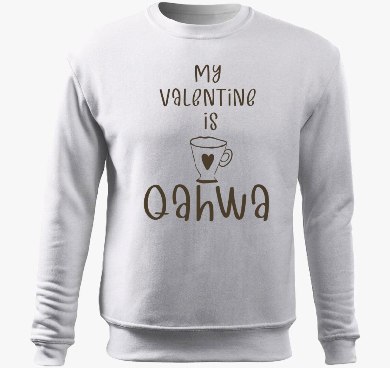 My Valentine is Qahwa - pulover s kapuco