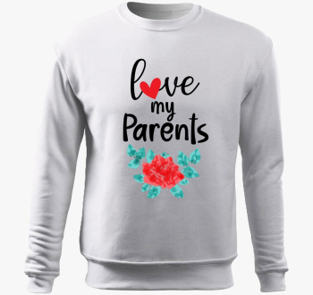 Love my Parents pulover s kapuco
