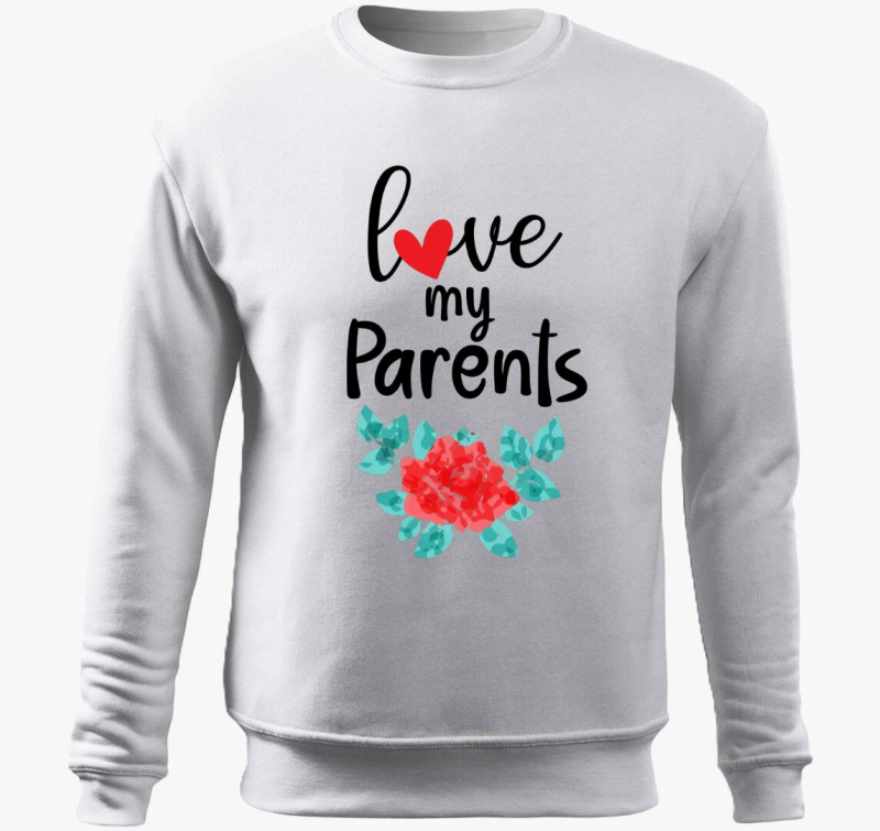Love my Parents pulover s kapuco