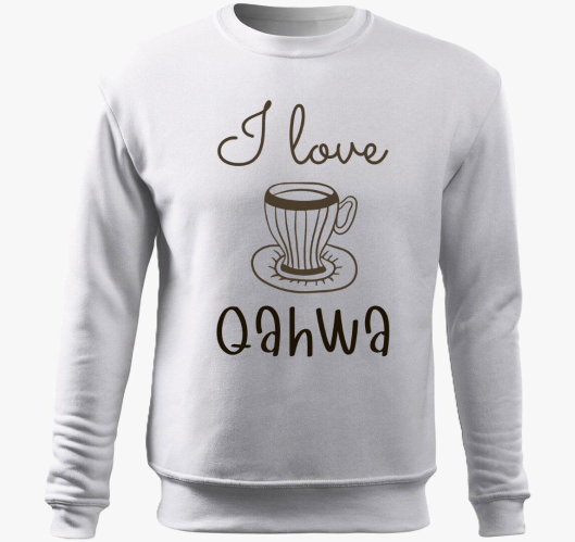 I love Qahwa - pulover s kapuc...